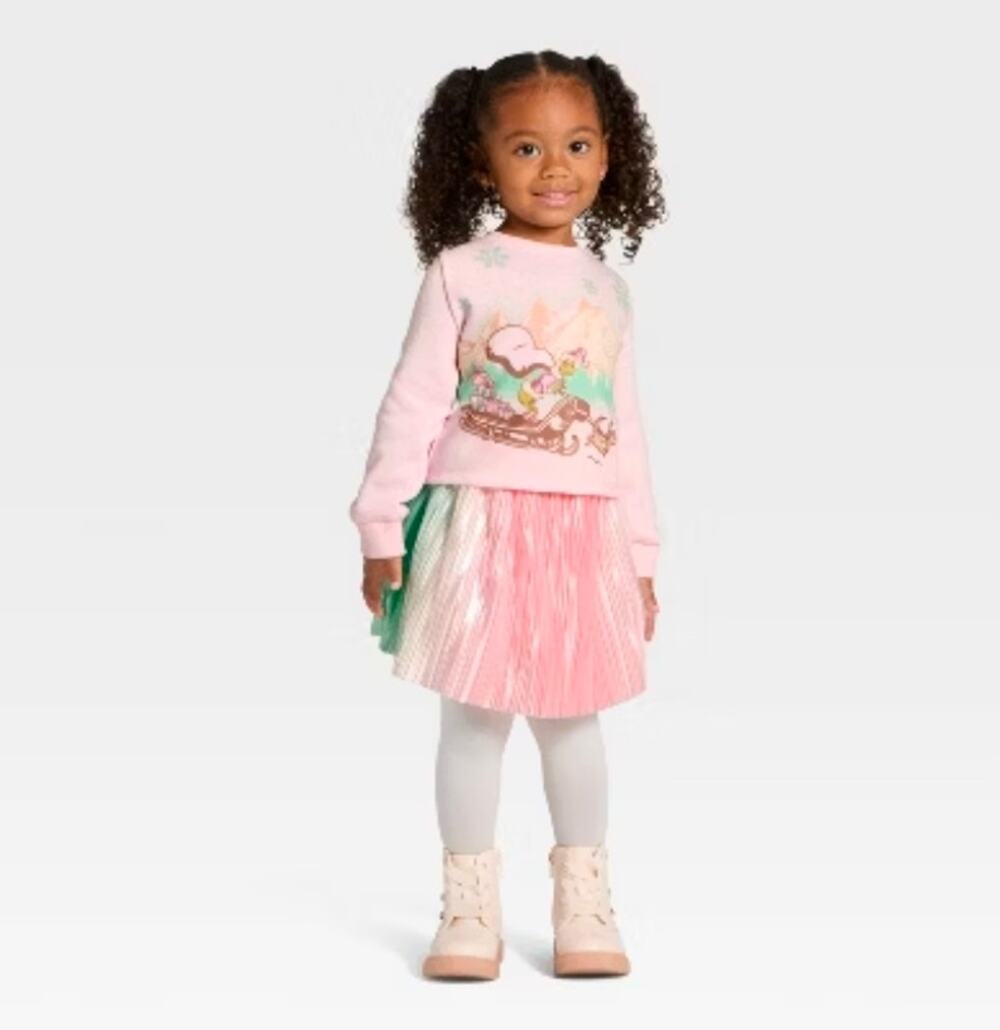 The Grinch Toddler Girls Christmas Fleece Sweatshirt and Skirt Set NWT 18 Months